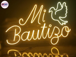 Letrero de neon Mi Bautizo
