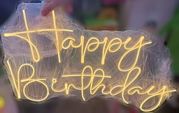 Letrero Happy Birthday en Luz de Neón 70x40 cm